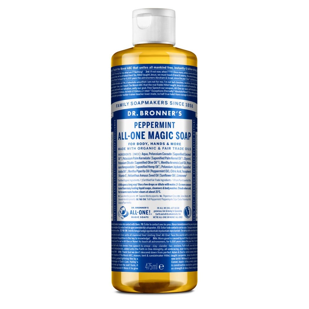 Dr. Bronner's Jabón Líquido Orgánico 18 en 1 Menta 475ml-1