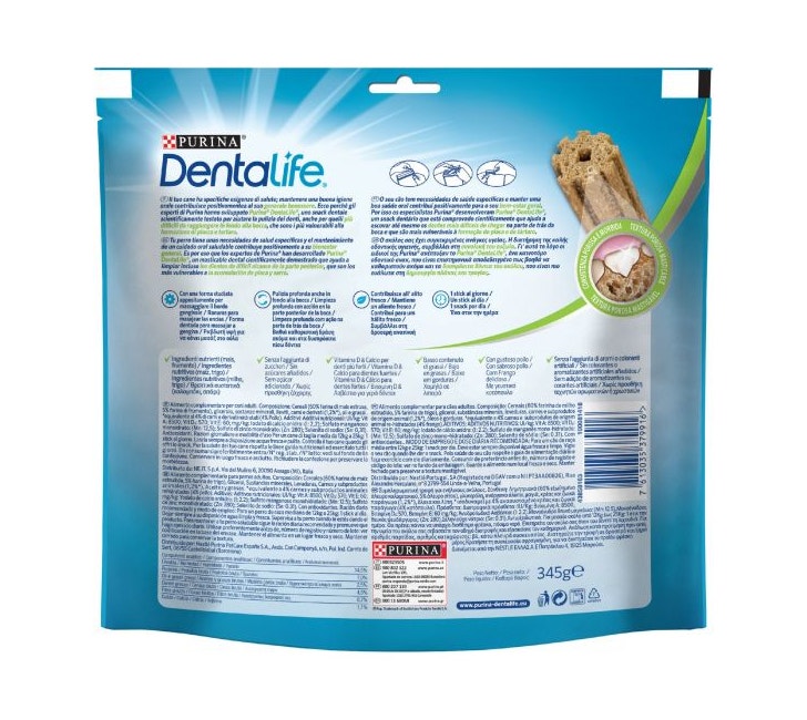 Purina Dentalife Snack Daily Oral Care para perros 12 - 25 kg Tamaño mediano 15 Stick-2