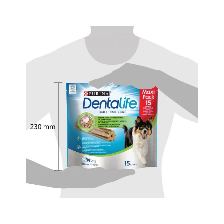 Purina Dentalife Snack Daily Oral Care para perros 12 - 25 kg Tamaño mediano 15 Stick-3