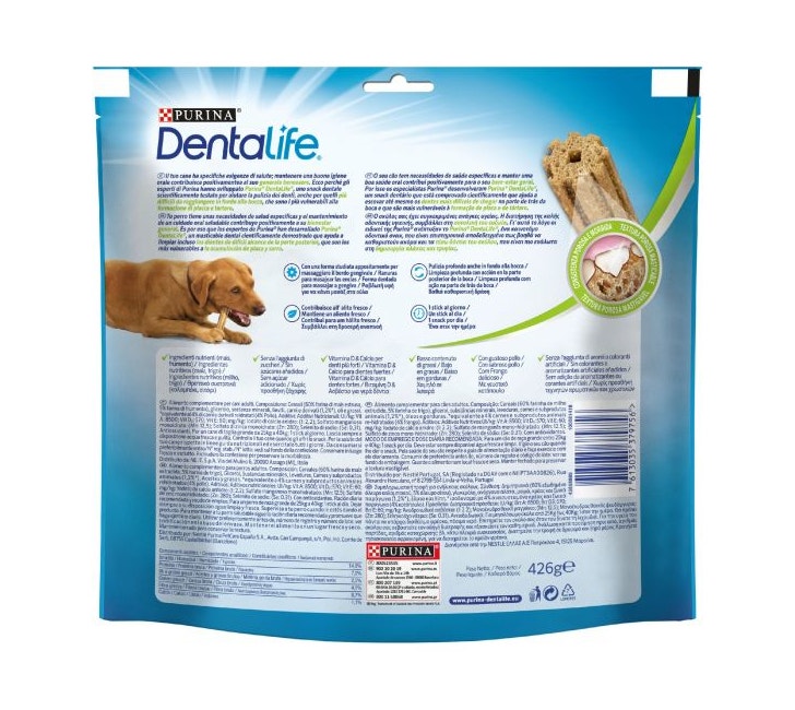 Cuidado oral diario del bocado de Purina Dentalife para los perros 25 - 40kg tamaño grande 12 palillo-2