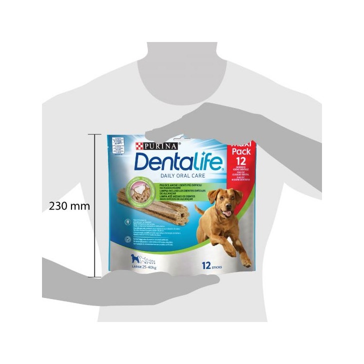 Cuidado oral diario del bocado de Purina Dentalife para los perros 25 - 40kg tamaño grande 12 palillo-3