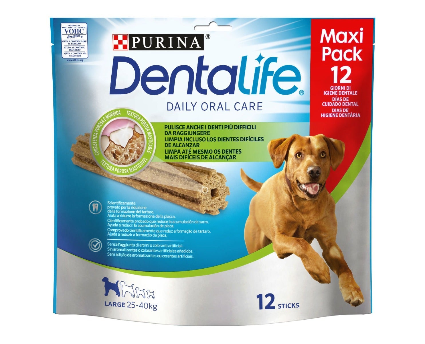 Cuidado oral diario del bocado de Purina Dentalife para los perros 25 - 40kg tamaño grande 12 palillo-1