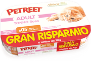 Petreet Comida Húmeda de Atún Rosa con Zanahorias para Gatos Adultos 6x70g-1