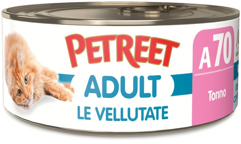 Petreet Comida Húmeda Aterciopelada de Atún para Gatos Adultos Tarro 70g-2