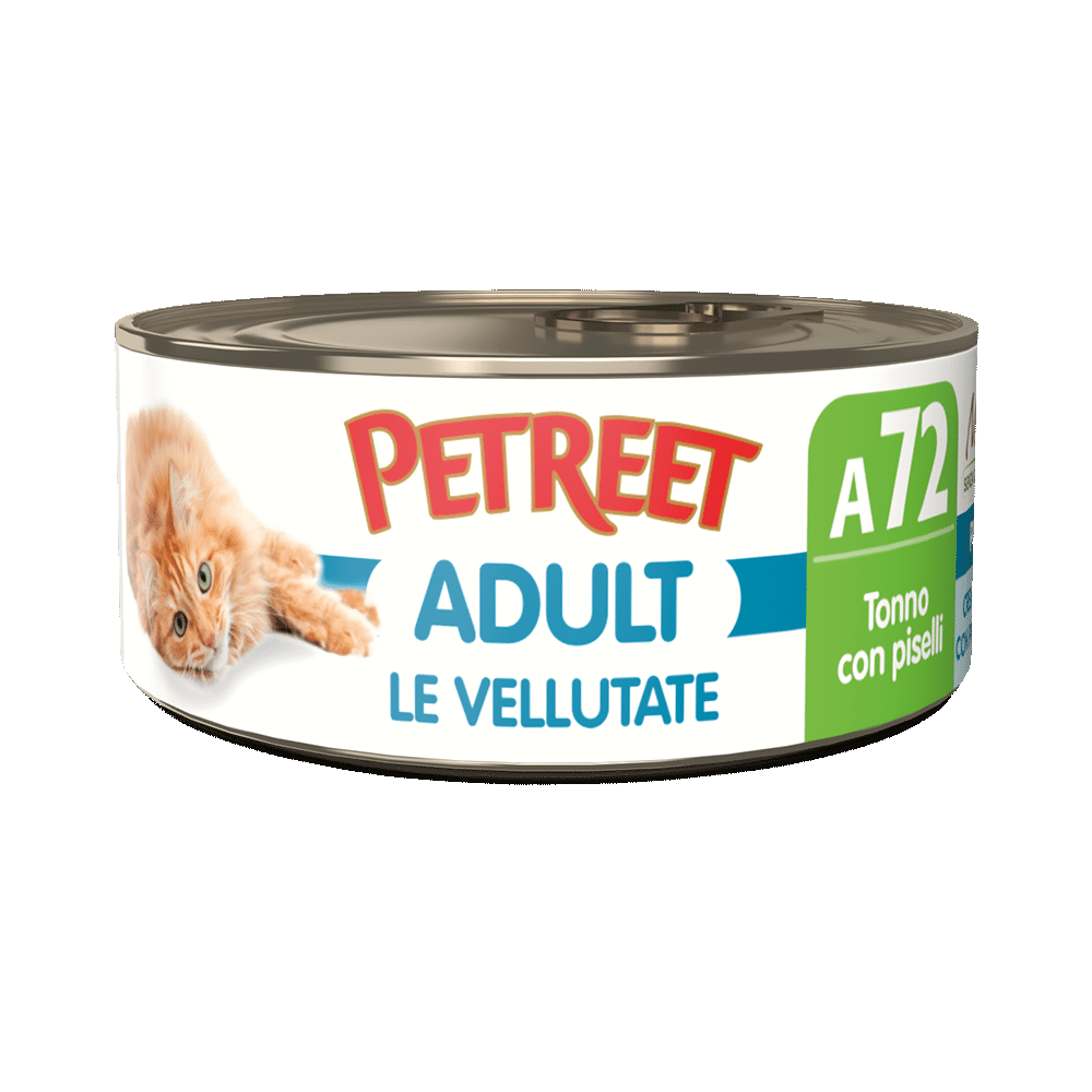 Petreet Adult Le Vellutate Atún Con Guisantes Para Gatos Lata 70g-1