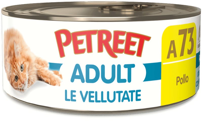 Petreet Pollo Aterciopelado Comida Húmeda para Gatos Adultos Tarro 70g-1