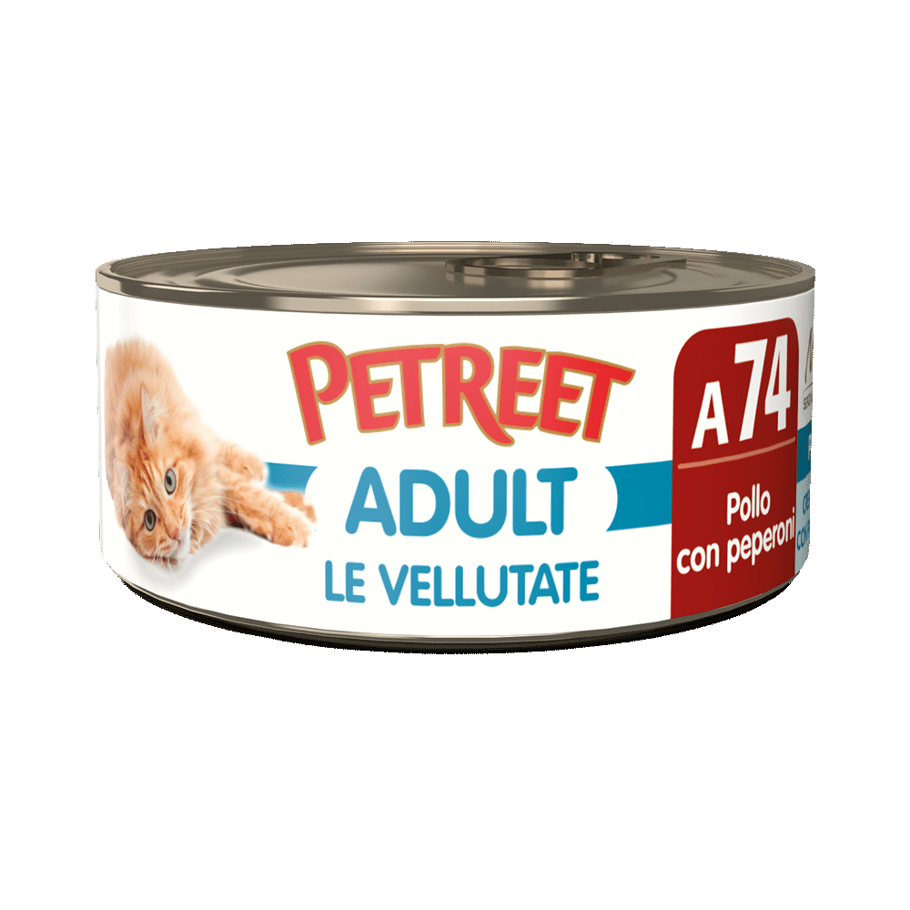 Petreet Adult Le Vellutate Pollo Con Pimientos Para Gatos Lata 70g-2