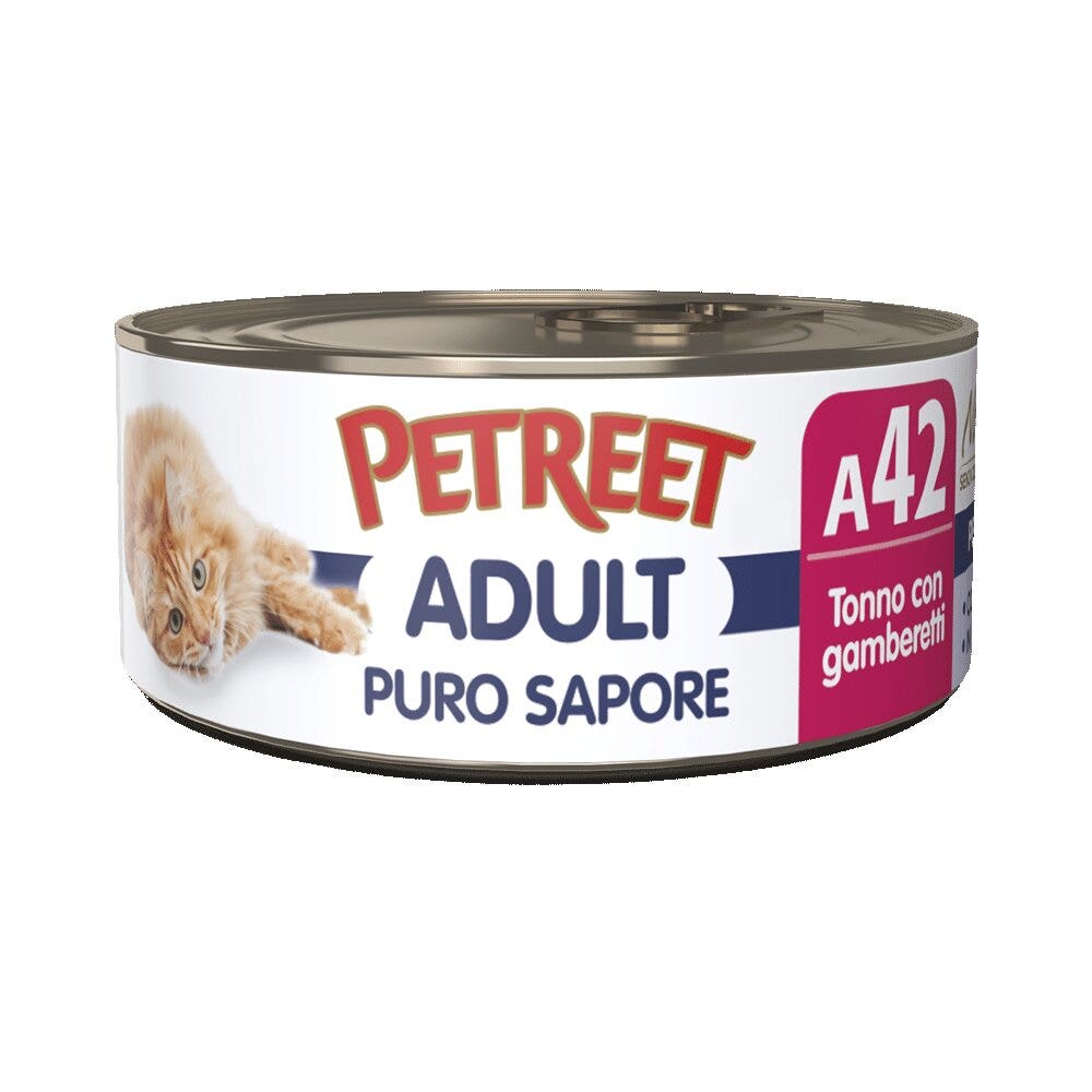 Petreet Adult Sabor Puro Atún Con Gambas Para Gatos Lata 70g-3