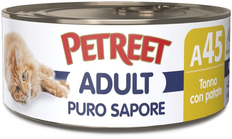 Petreet Puro Sabor Atún con Patatas Comida Húmeda para Gatos Adultos Lata 70g-2