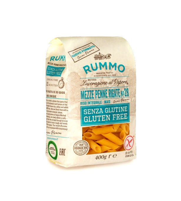 Rummo Mezze Penne Rigate N.28 Sin Gluten 400g-2