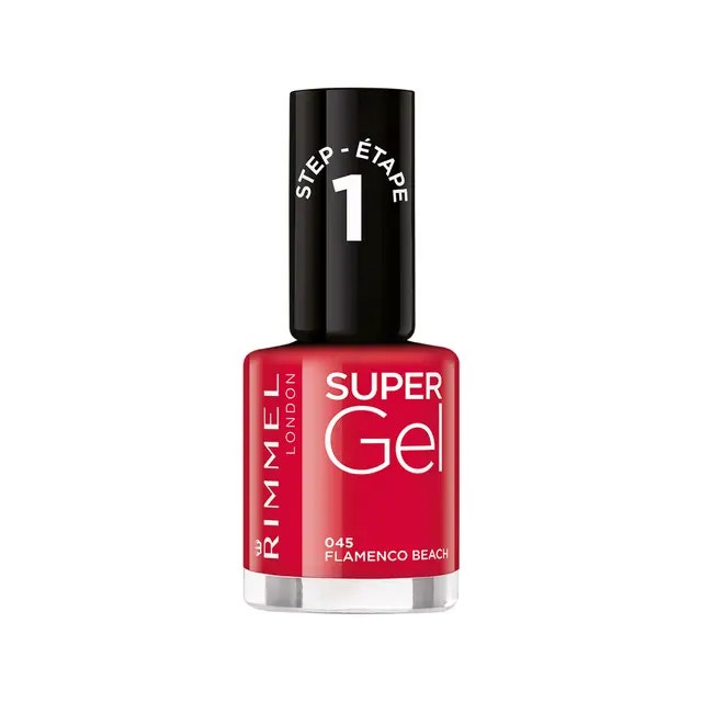 Rimmel Super Gel Esmalte De Uñas Color 045 Playa Flamenca 12ml-1