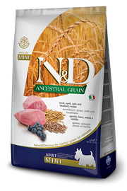 Farmina N&D Ancestral Grain Cordero Y Arándano Perros Adultos Tamaño Mini Bolsa 2,5kg-1