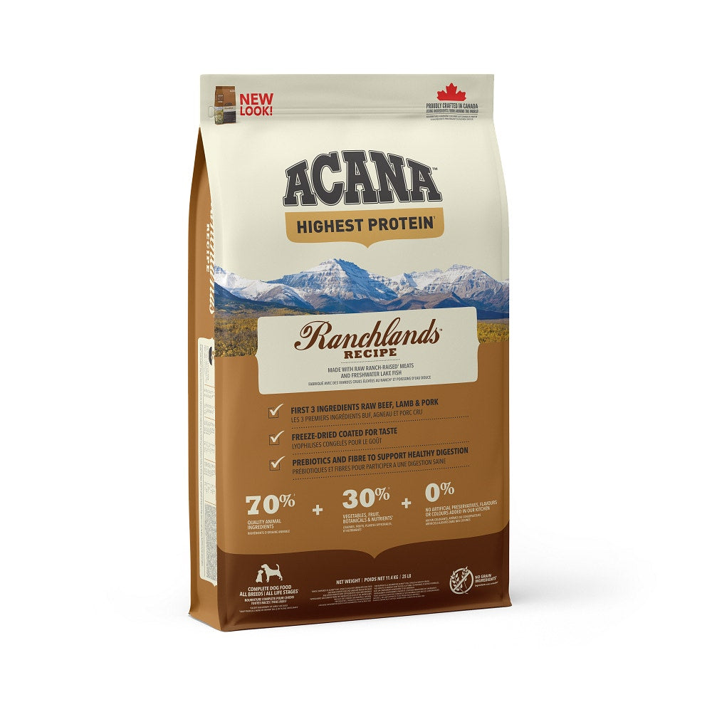 Acana Cane Ranchlands Regionals 25 Croquetas Ternera Angus Y Cordero Bolsa 11,4 Kg-1
