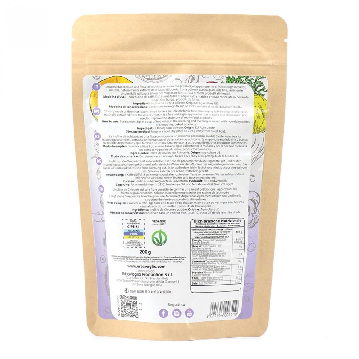 Inulina en Polvo de Achicoria 200g-3