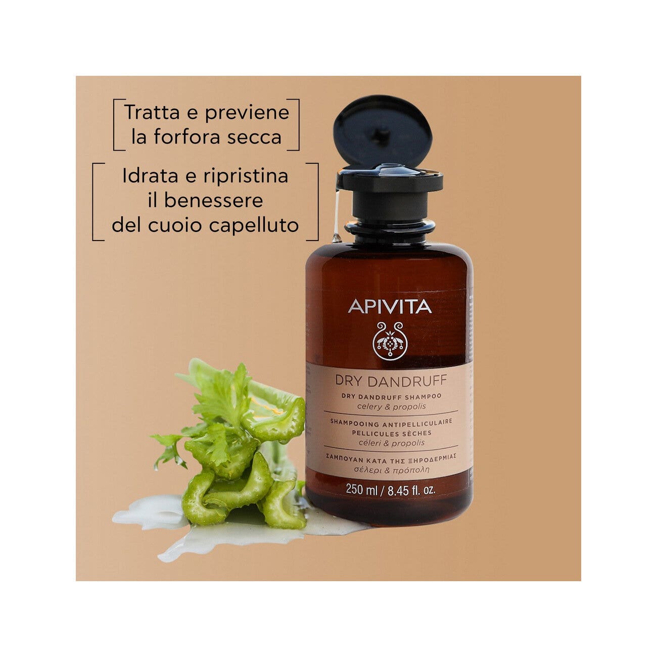 Apivita Champú Anticaspa Seca Para Cabello 250ml-2