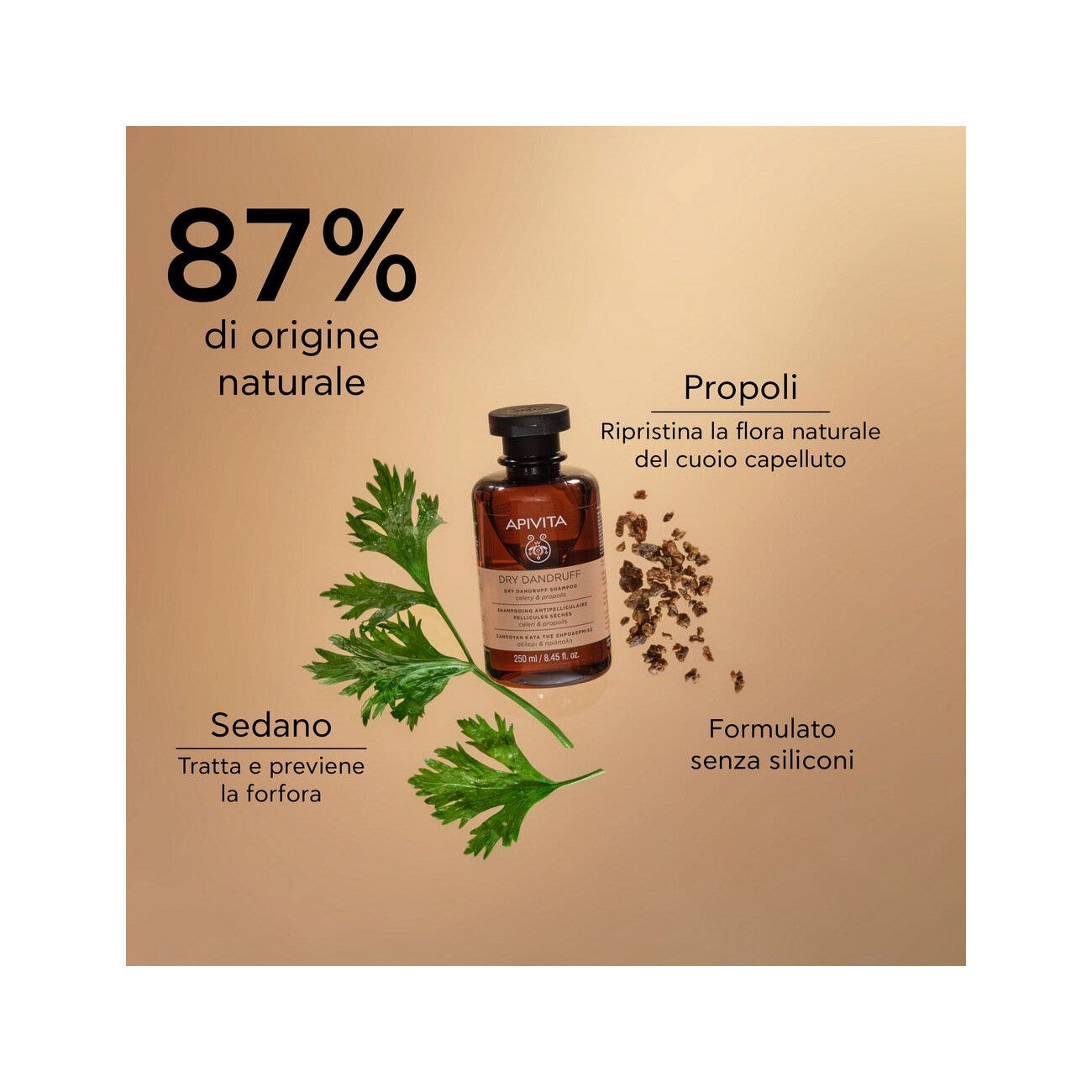 Apivita Champú Anticaspa Seca Para Cabello 250ml-3