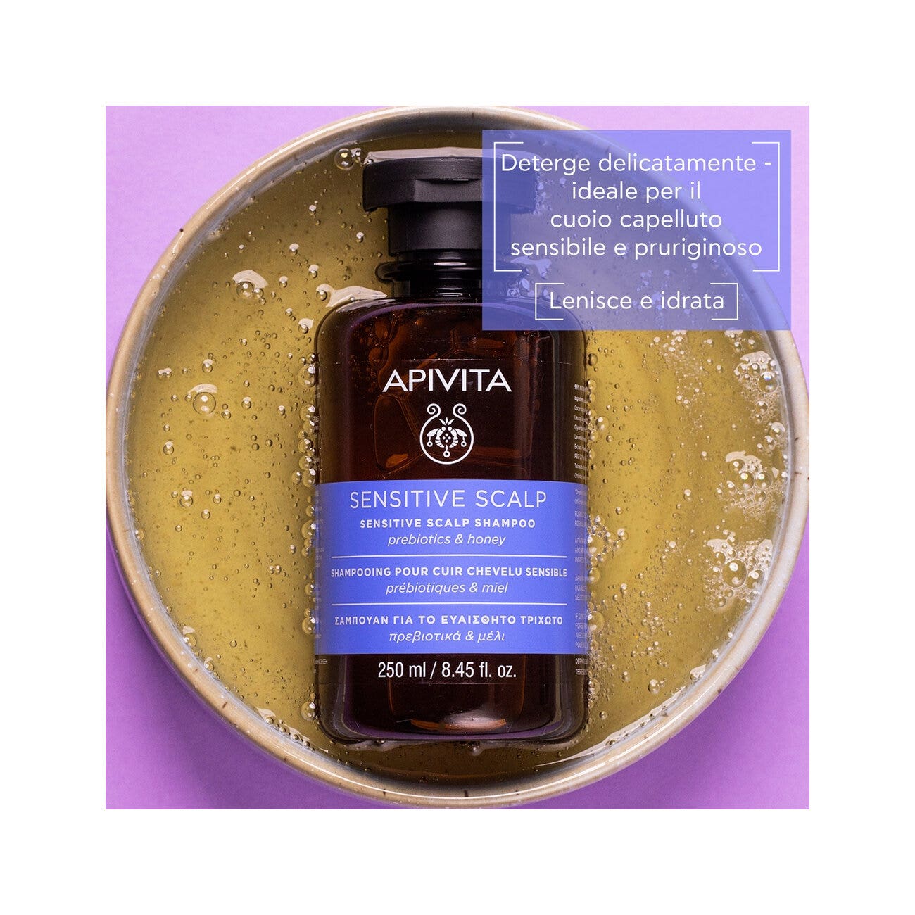 Apivita Champú Para Cuero Cabelludo Sensible Para Cabello 250ml-2