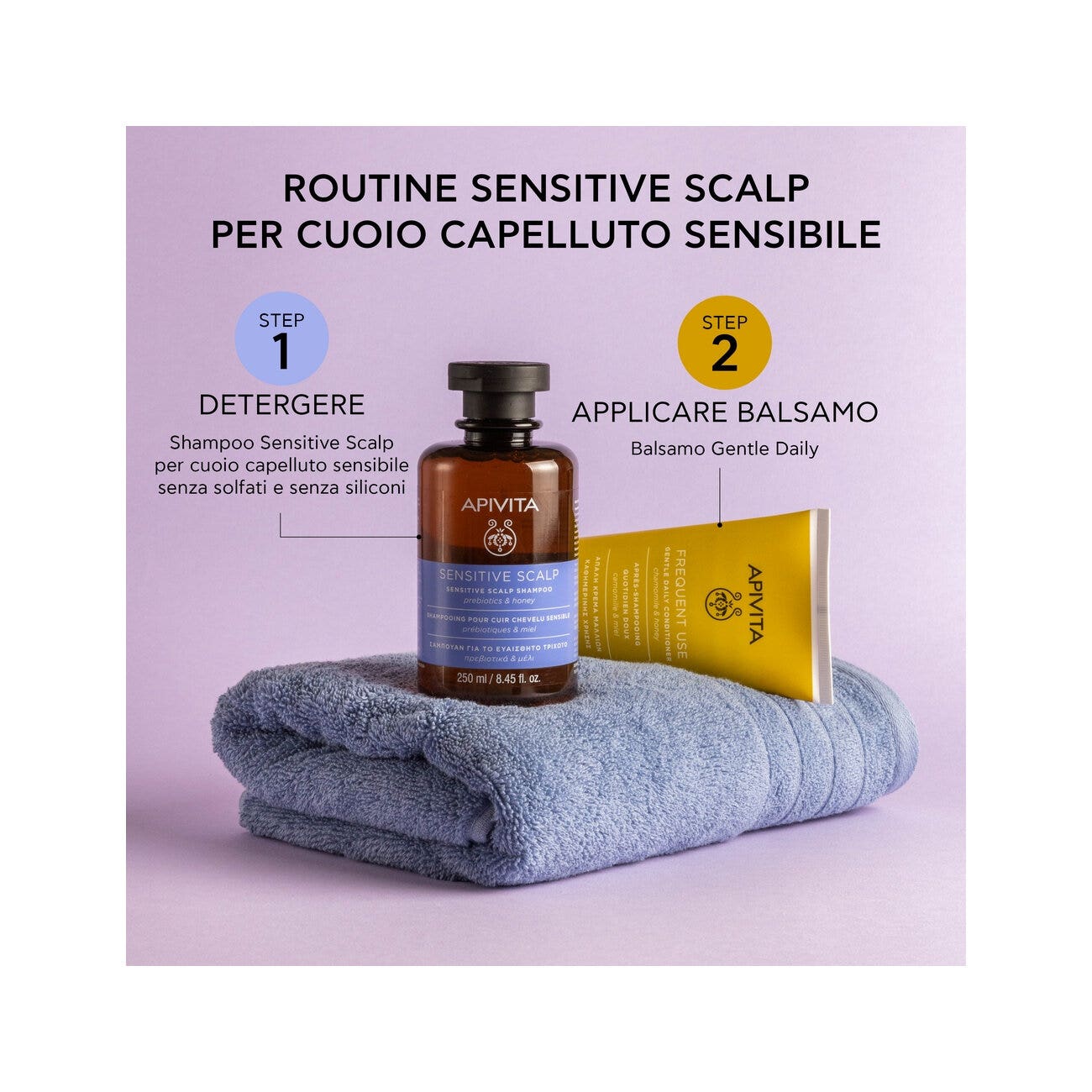 Apivita Champú Para Cuero Cabelludo Sensible Para Cabello 250ml-5