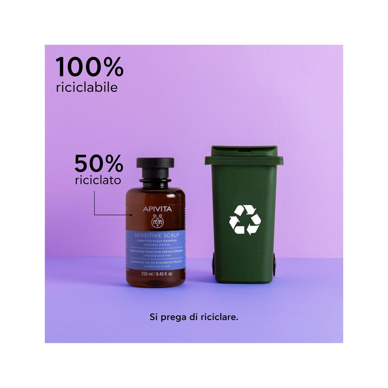 Apivita Champú Para Cuero Cabelludo Sensible Para Cabello 250ml-8
