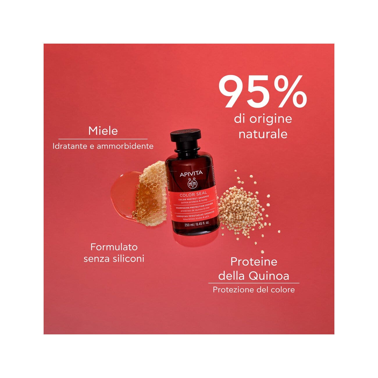 Apivita Champú Protección Color Girasol / Miel 250ml-3