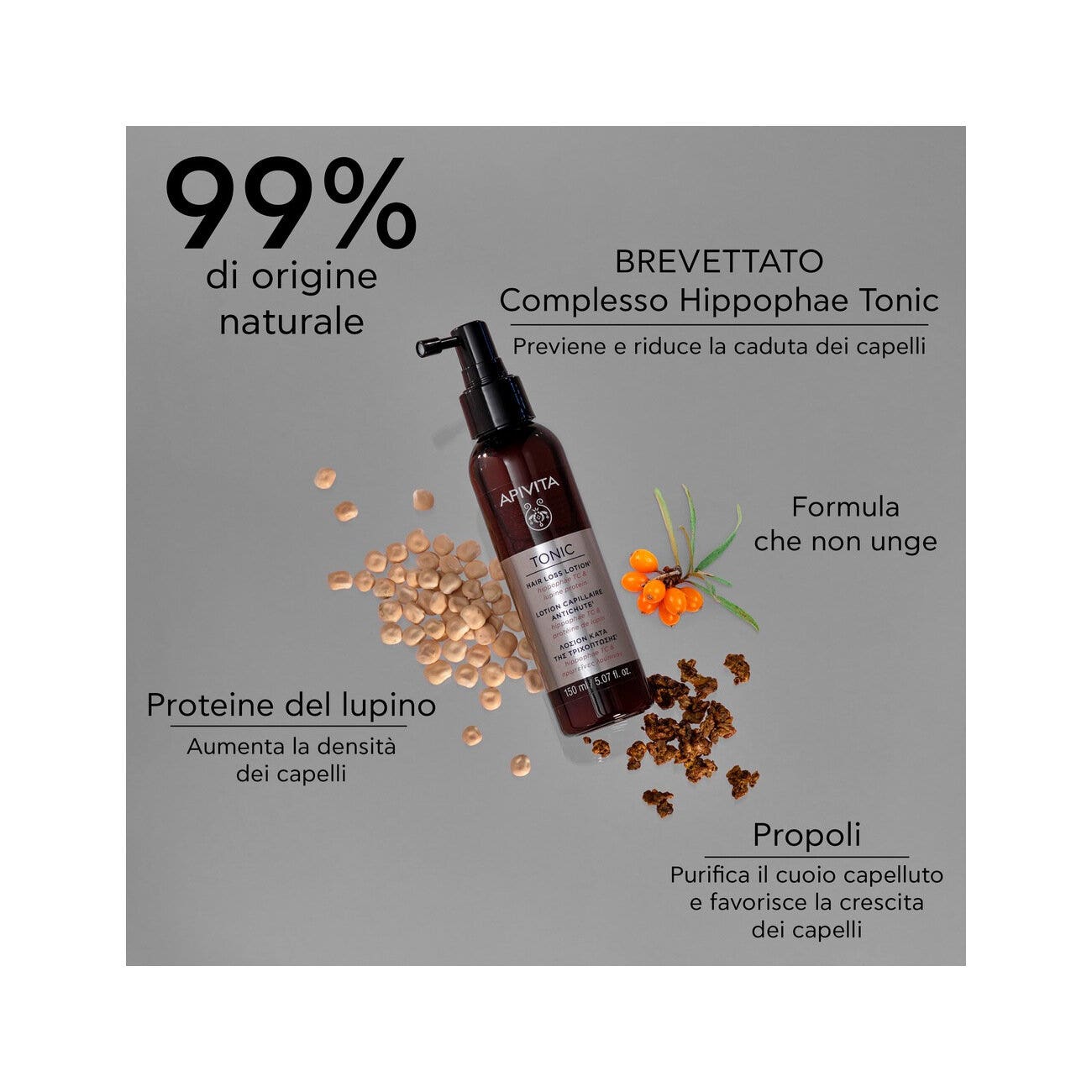Apivita Anticaída Hippophae TC / Lupin Protein 150ml-3