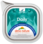 Almo Nature Daily Comida Húmeda Pescado Blanco y Arroz Perros Adultos Bandeja 100g-1