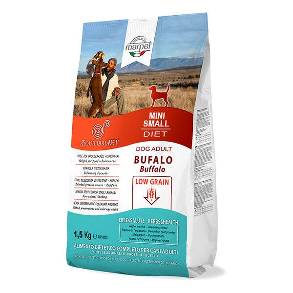 Marpet Aequilibriavet Alimento Seco Búfalo Low Grain para Perros Adultos Tamaño Mini Small Bolsa 1,5Kg-3