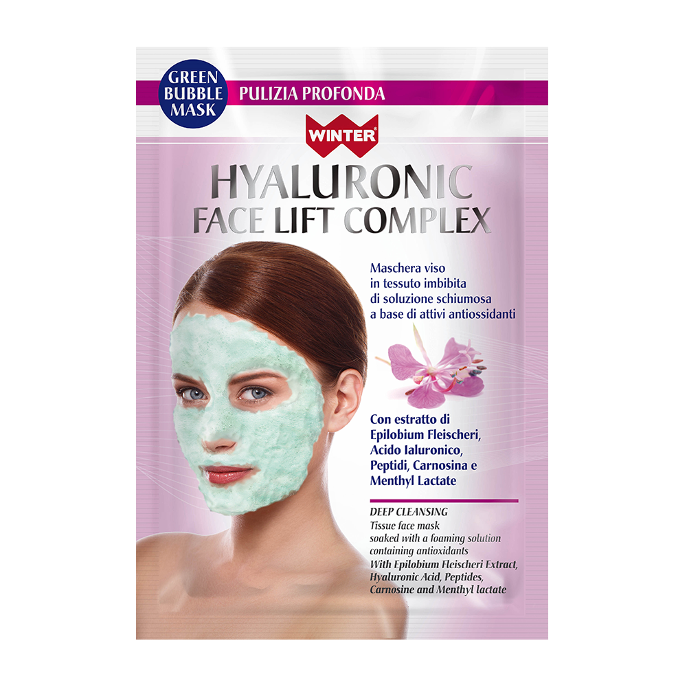 Winter Hyaluronic Green Bubble Mascarilla facial negra 1 pieza-2