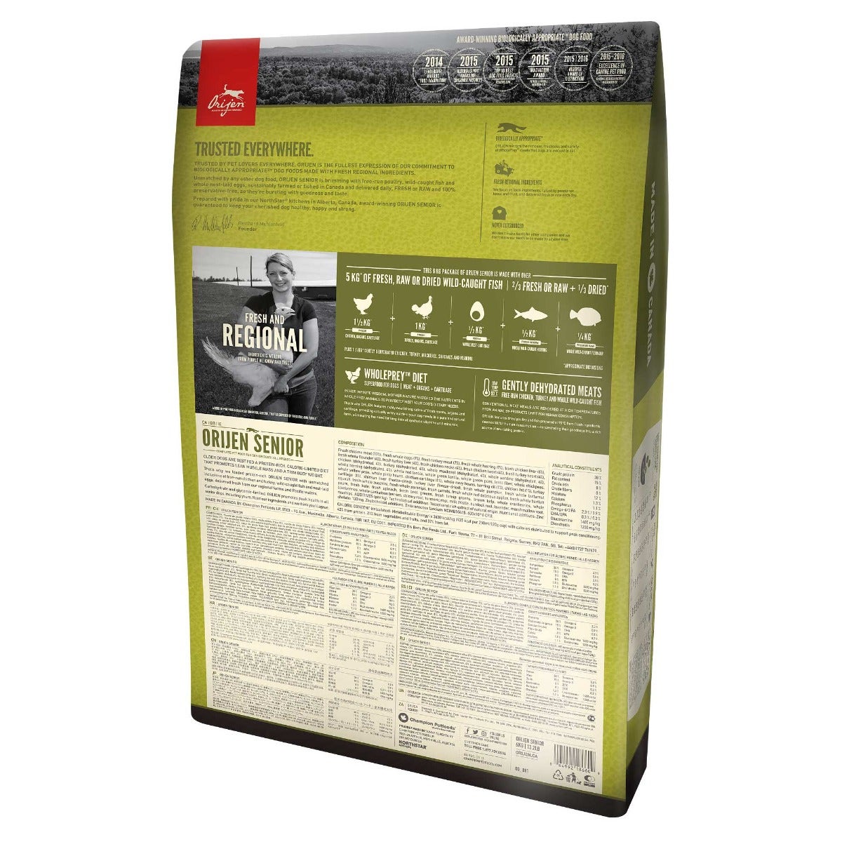 Orijen Senior Croquetas con Pollo y Pavo para Perros Adultos y Mayores Bolsa 2kg-1