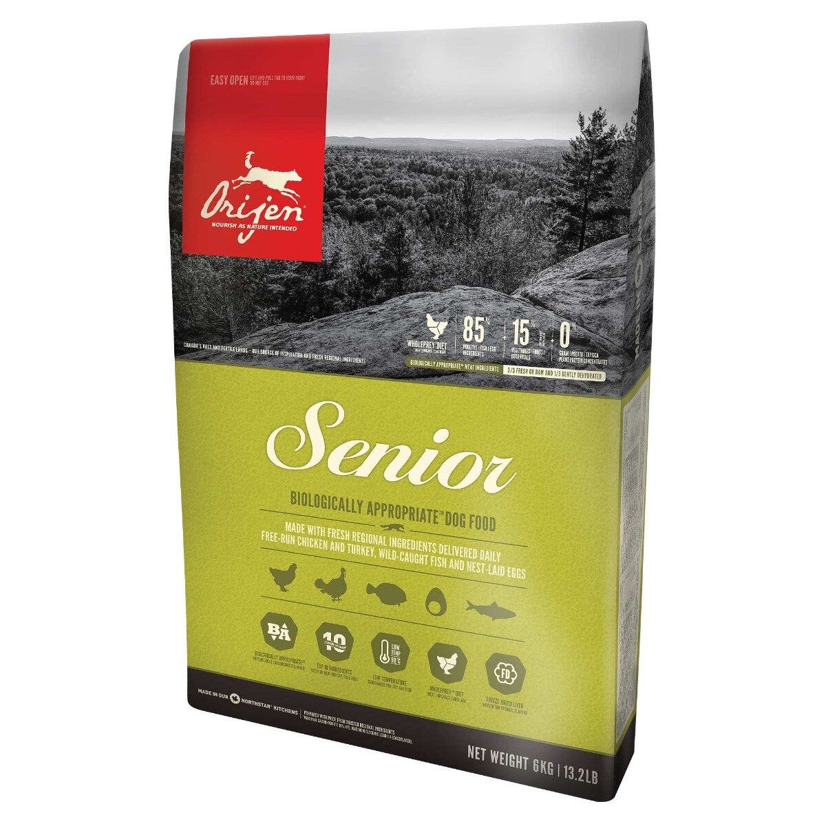 Orijen Senior Croquetas con Pollo y Pavo para Perros Adultos y Mayores Bolsa 2kg-1