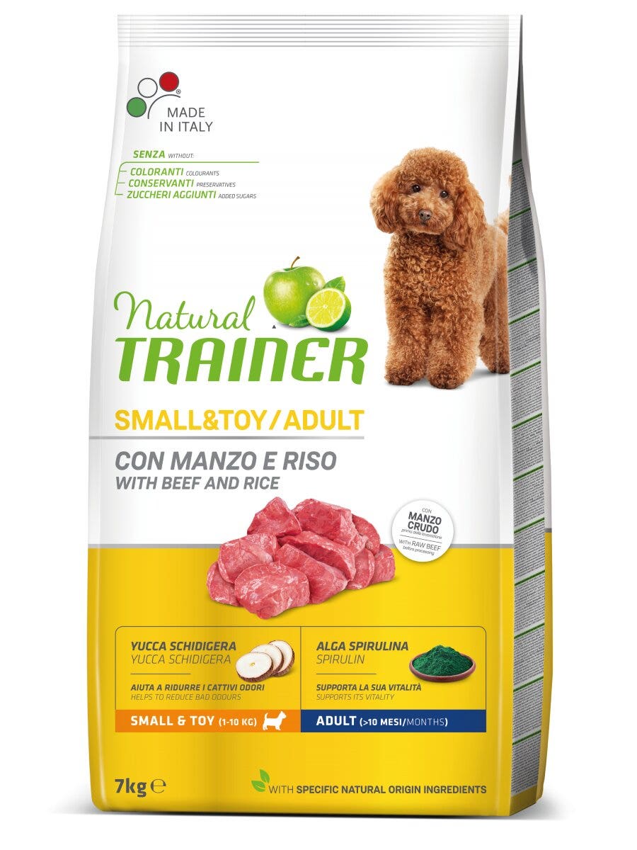 Entrenador Natural Croquetas Ternera/Arroz Para Perros Adultos Bolsa Tamaño Pequeño 7kg-3