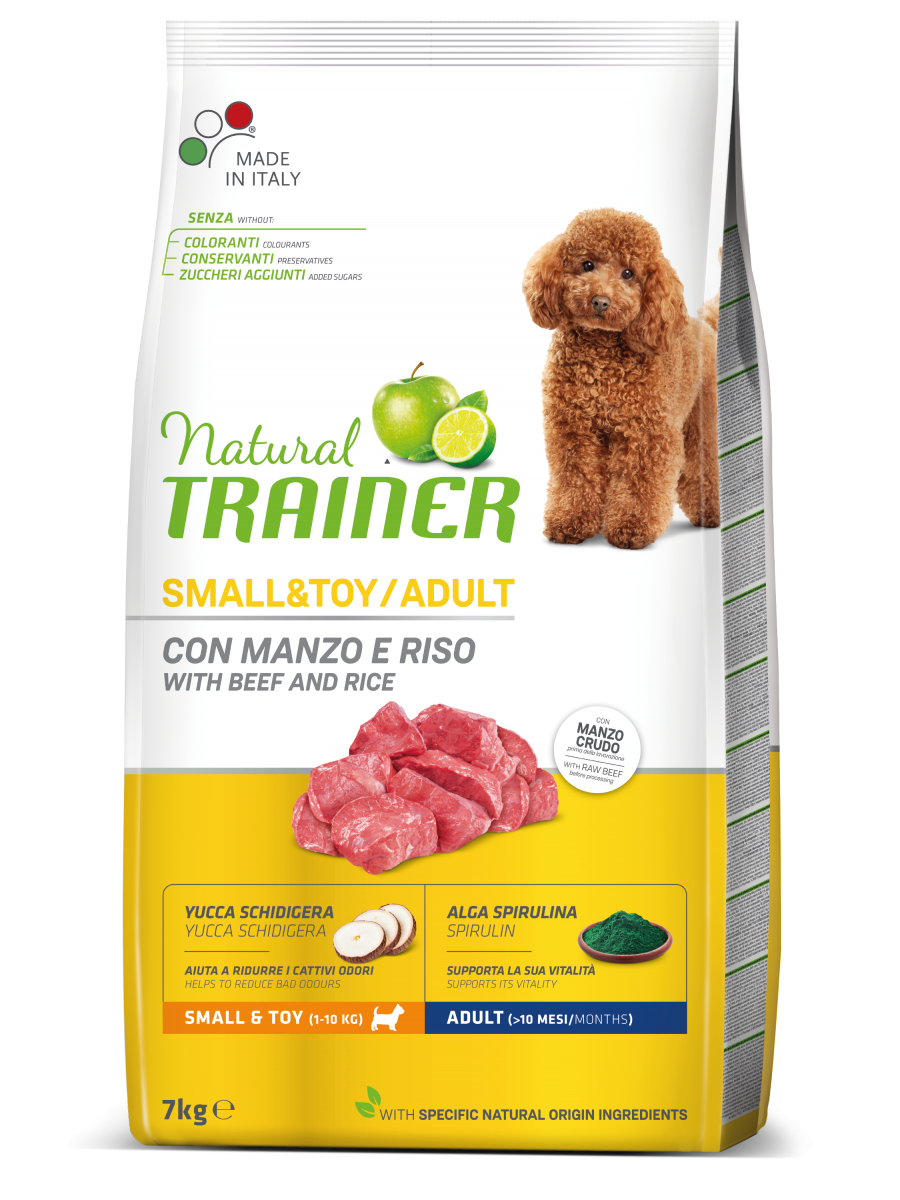 Entrenador Natural Croquetas Ternera/Arroz Para Perros Adultos Bolsa Tamaño Pequeño 7kg-2