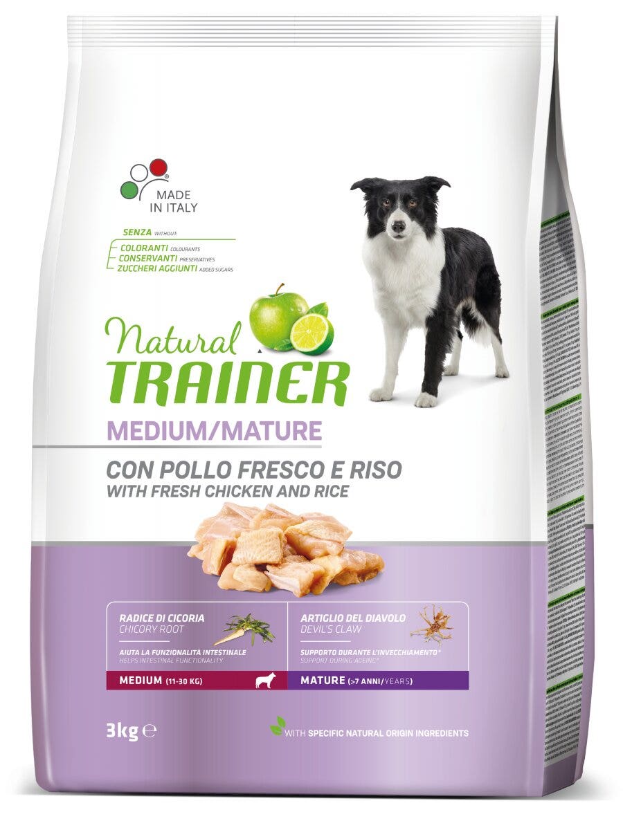 Entrenador Natural Croquetas De Pollo Fresco Para Perros Adultos Tamaño Mediano Bolsa 3kg-3