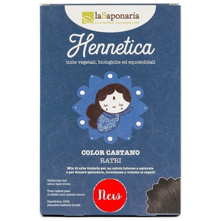 La Saponaria Hennetica Tinte Vegetal Castaño Oscuro Ratri-1