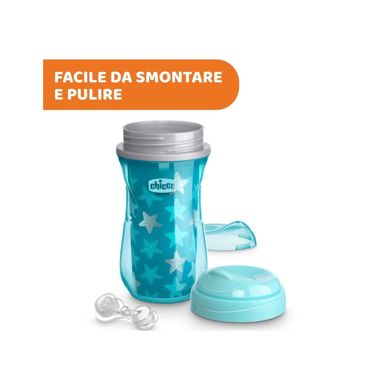 Taza Chicco Active Rosa para Niños 14 Meses+ 266ml-11