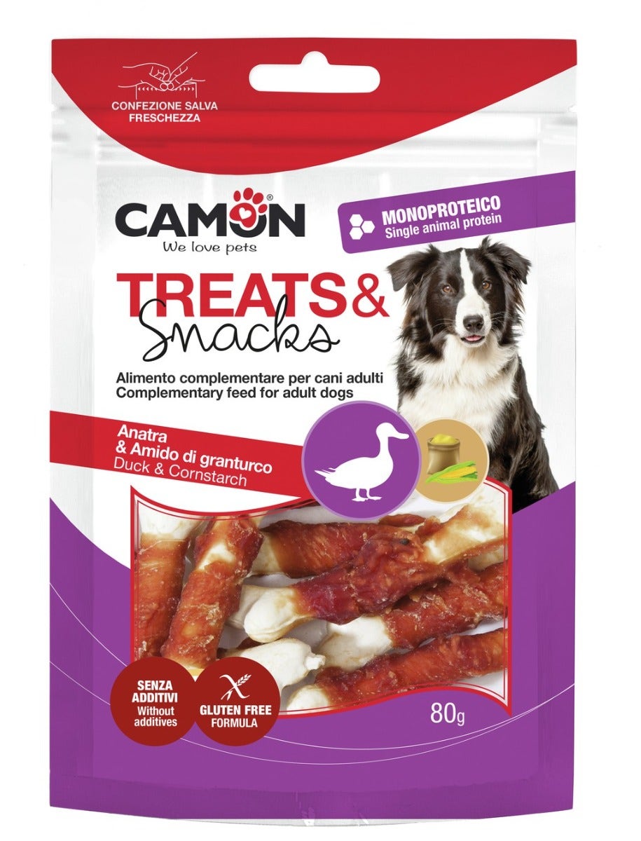 Camon Huesos Laminados con Pato para Perros 80g-2