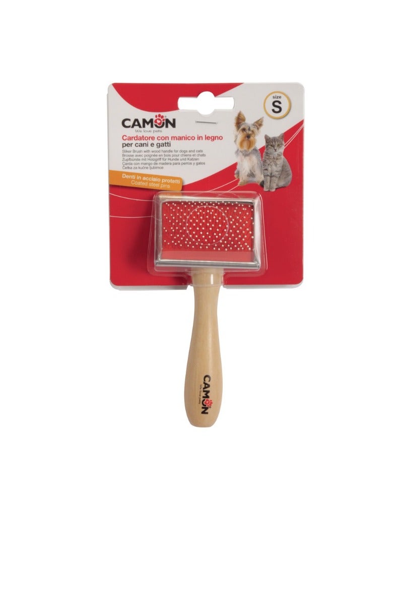 Camon Carder Mango De Madera Para Perros/Gatos Tamaño Mediano-3