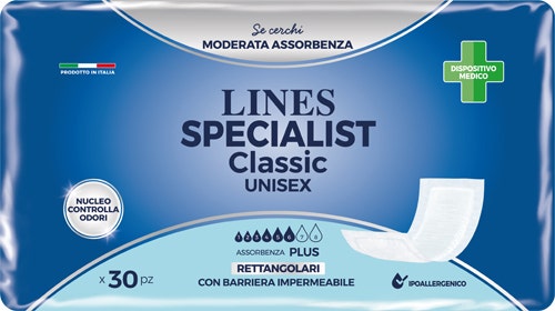 Lines Specialist Classic Pañal Rectangular Con Barrera 30 Piezas-1
