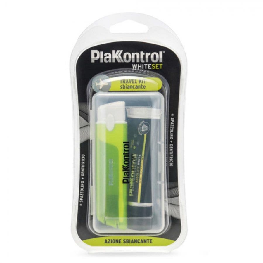 Plakkontrol White Set Travel Kit Cepillo de Dientes + Pasta de Dientes-1