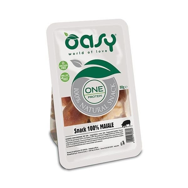 Oasy Snack para Perros One Protein 100% Cerdo 80g-1
