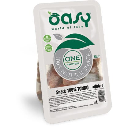 Oasy Snack Dog One Snack Proteico Natural Con Perros De Atun 80g-1