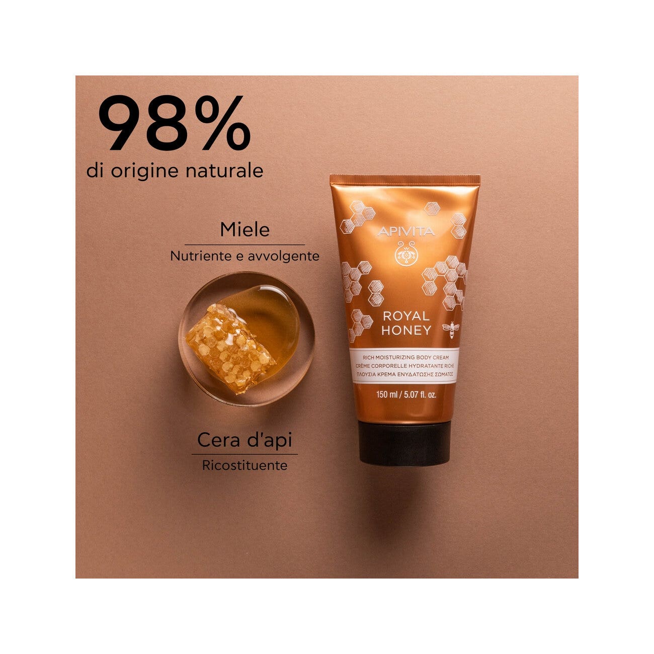 Apivita Royal Honey Crema Corporal Rica Miel Hidratante 150ml-3