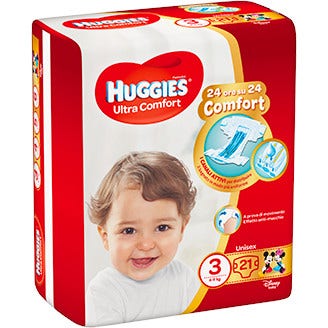 Huggies Ultra Comfort Basic Pañal Talla 3 21 Piezas 4-9kg-1