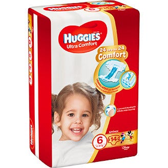 Huggies Ultra Comfort Basic Pañal Talla 6 14 Piezas 16-30kg-1