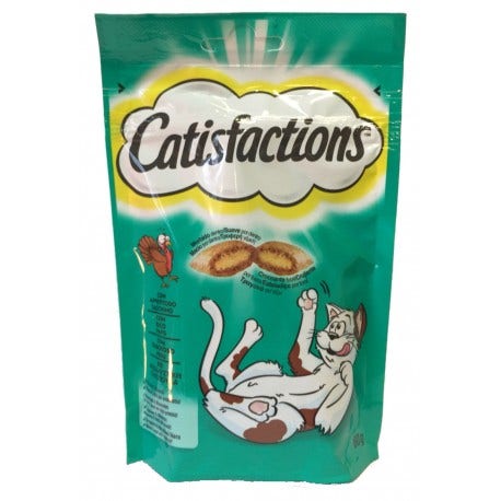 Catisfaction Snack de Pavo para Gatos Sobre 60g-1