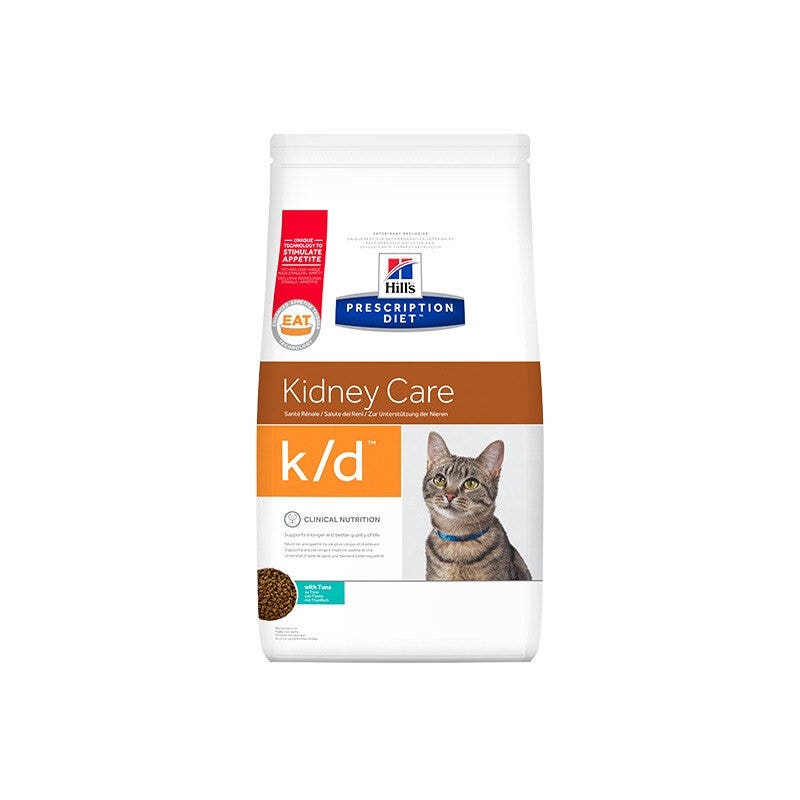 Hill's Prescription Diet K/D Kidney Care Con Atún Alimento Seco Para Gatos 400g-1