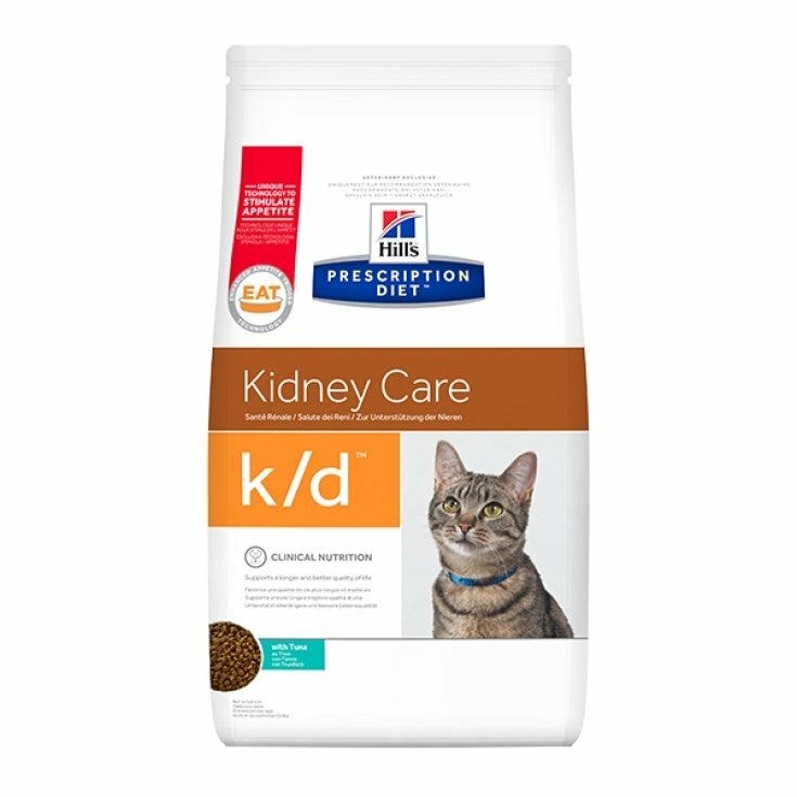 Hill's Prescription Diet K/D Kidney Care Con Atún Pienso Seco Para Gatos 1,5kg-2