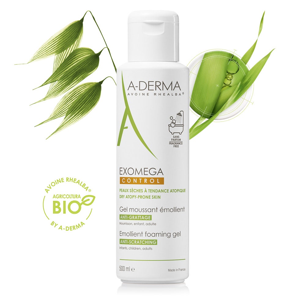 A-Derma Exomega Control Gel Limpiador Emoliente 500 ml
