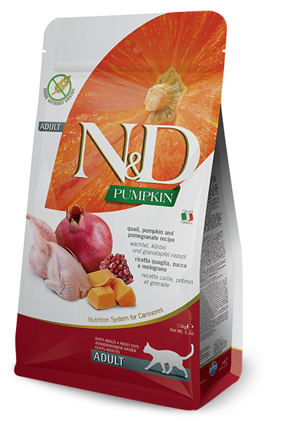 Farmina N&D Calabaza Codorniz Y Calabaza Gatos Adultos Bolsa 1,5kg-2