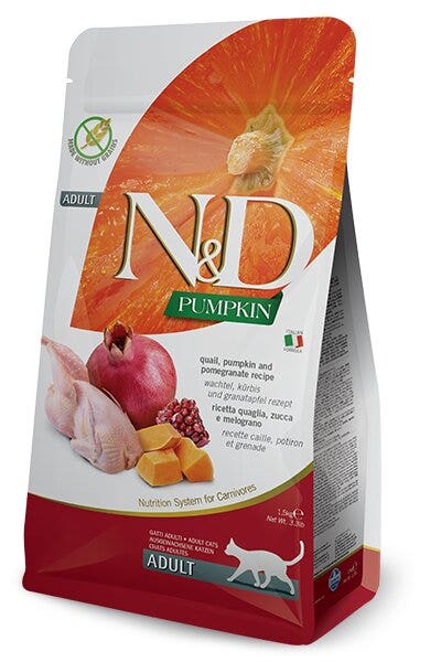 Farmina N&D Calabaza Codorniz Y Calabaza Gatos Adultos Bolsa 300g-3